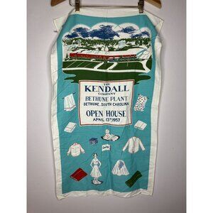 Vintage Kendall Company Bethune Plant Open House 1957 Tea Towel